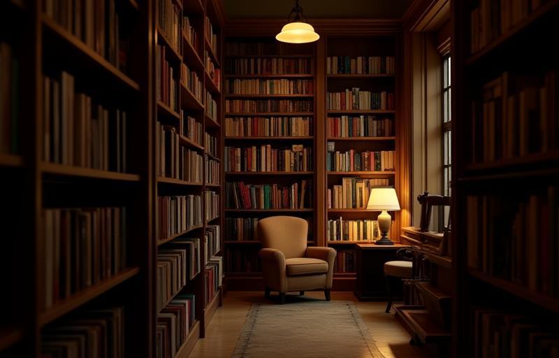 Cozy interior view of Libreria Moderna with bookshelves and reading nook